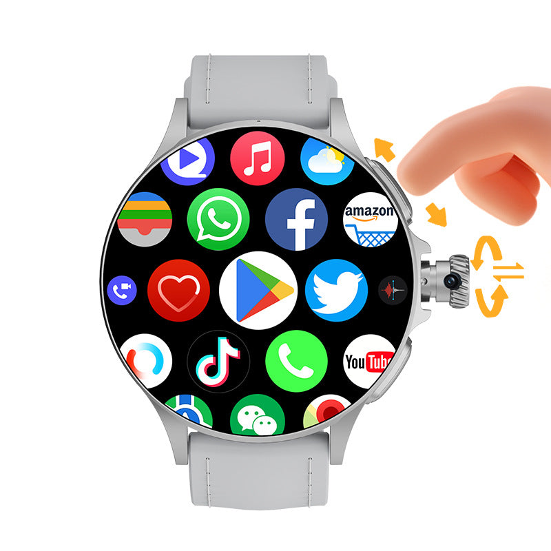 išmanusis laikrodis suaugusiems, baltos spalvos, su įvairiomis funkcijomis, GPS , NFC, 4G SIM kortele, google play, skambinimas , žinučių rašymas, sportinis laikrodis su kamera