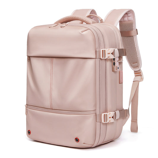 Rožinės spalvos kelioninė kuprinė, 42x30x15 cm , rankinis bagažas