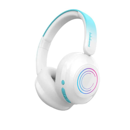 Vaikiškos belaidės ausinės: baltos spalvos, su RGB apšvietimu