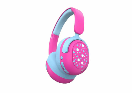 Ausinės vaikams, kokybiškas garsas, triukšmo slopinimas, vaikiškos, patogios su garso ribojimu, rožinės spalvos