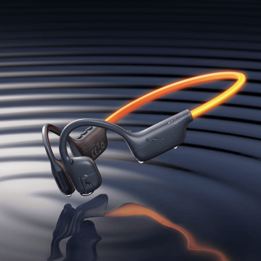 MP3 Belaidės ausinės sportui su LED šviesa, integruota 32 GB atmintimi muzikai, IPX5 atsparumas vandeniui, garso kokybė, triukšmo slopinimas, ilgas grojimo laikas