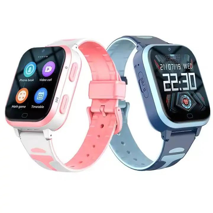 Išmanusis laikrodis vaikams su Bluetooth, SOS pagalbos mygtuku, wifi, SIM kortele, GPS sekimas, vietos nustatymas , mėlynos spalvos , atsparumas vandeniui IP67