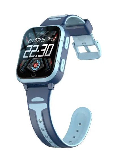 Išmanusis laikrodis vaikams su Bluetooth, SOS pagalbos mygtuku, wifi, SIM kortele, GPS sekimas, vietos nustatymas , mėlynos spalvos , atsparumas vandeniui IP67 , mėlynos spalvos su žaidimais