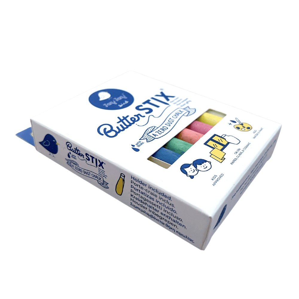 Jaq Jaq Bird kreidelės, spalvotos su laikikliu - #option2Familo