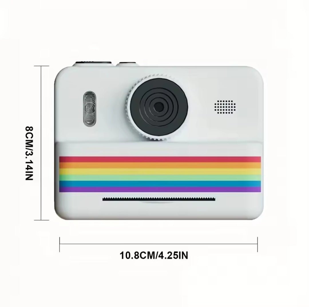 Momentinis HD fotoaparatas (nuotraukų spausdintuvas)+32 GB MicroSD -baltos spalvos