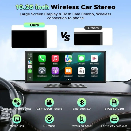 Universali Automobilio Multimedija "Android Auto "Apple CarPlay" ir Vaizdo Registratorius