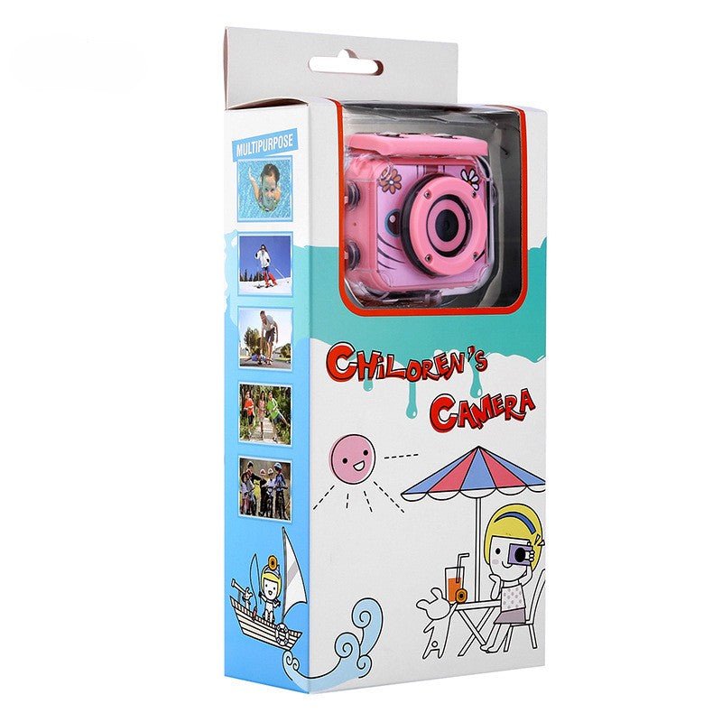 Vaikiška veiksmo kamera rožinės spalvos su dėklu atspari vandeniui