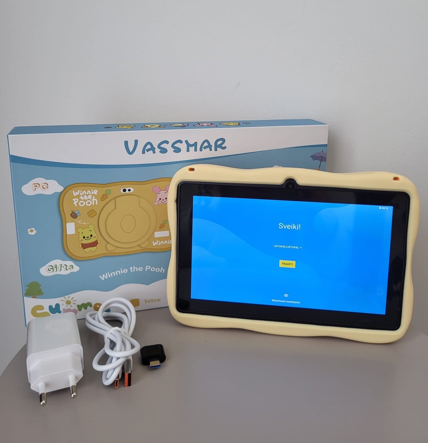 Verney Q88 planšetinis kompiuteris vaikams su LIETUVIŲ kalba (Android 12.0, 64 GB vidinė atmintis)