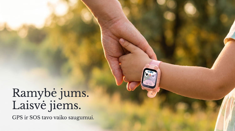Išmanieji laikrodžiai vaikams (SOS signalas, SIM kortelė, GPS sekimas)