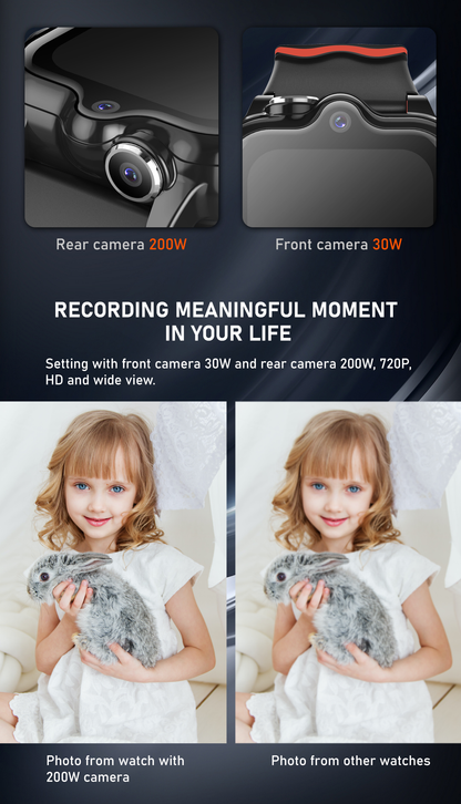 Išmanusis vaikiškas laikrodis su LIETUVIŲ KALBA KT18 (4G SIM, Android 8.1, Dviguba kamera, GPS)