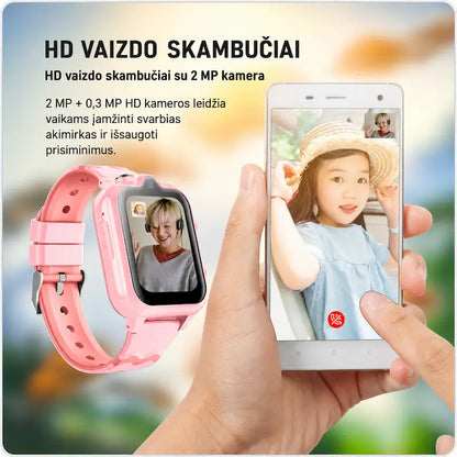 Išmanusis laikrodis vaikams KT18 (4G, GPS, Dviguba kamera, 900mAh)