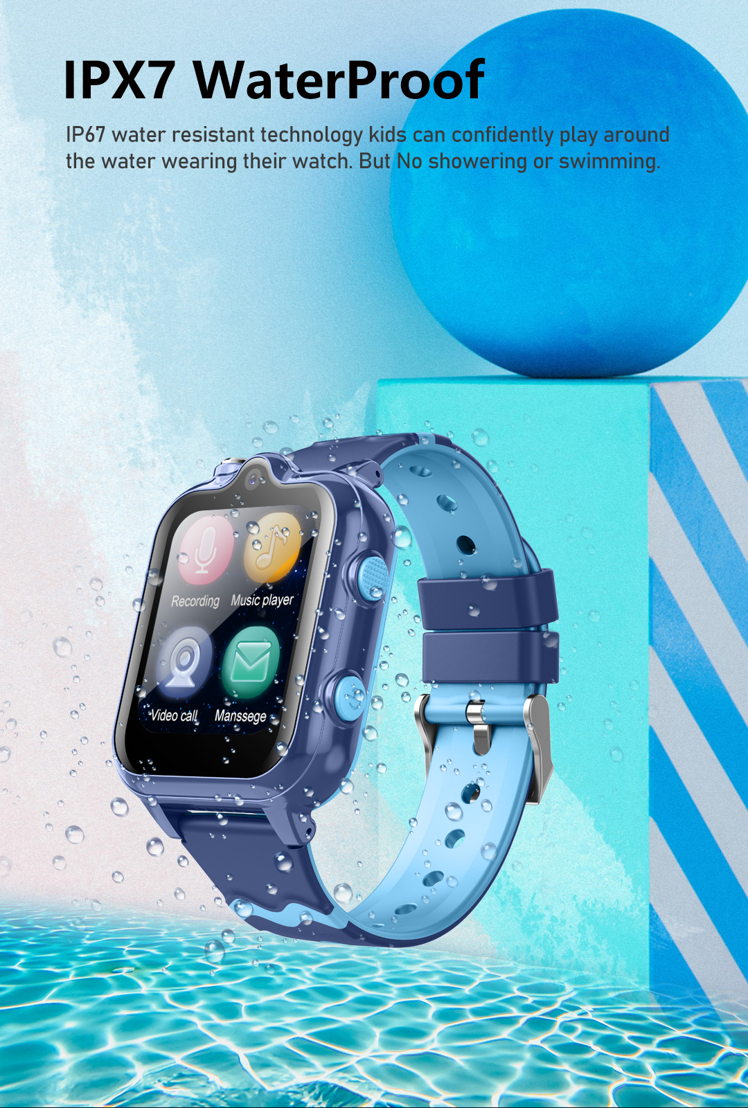 Išmanusis vaikiškas laikrodis su LIETUVIŲ KALBA KT18 (4G SIM, Android 8.1, Dviguba kamera, GPS)