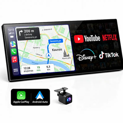 11,5 colių automobilio multimedija su navigacija YouTube Netflix ir CarPlay