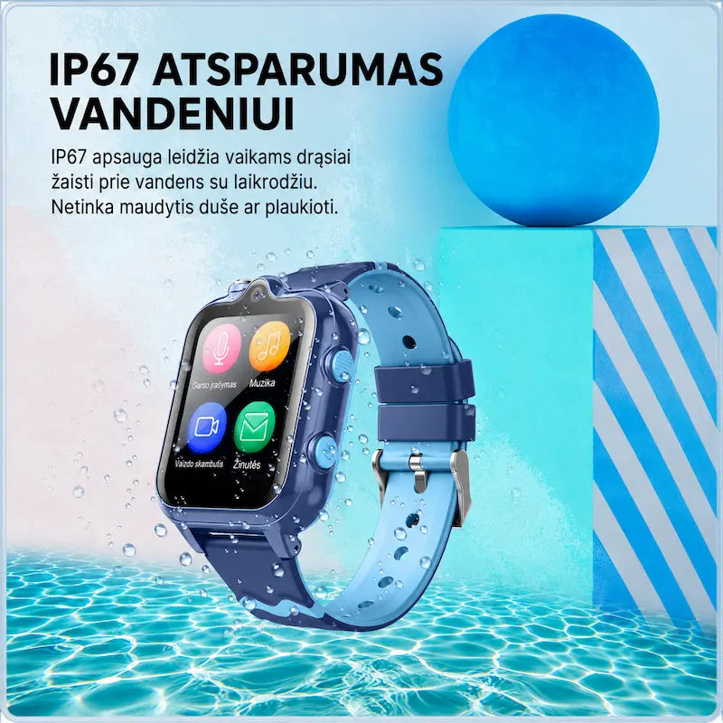 Išmanusis laikrodis vaikams KT18 (4G, GPS, Dviguba kamera, 900mAh)