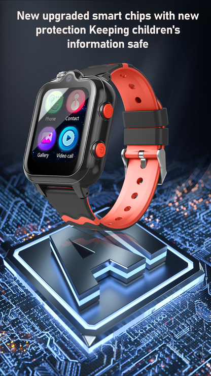 Išmanusis vaikiškas laikrodis su LIETUVIŲ KALBA KT18 (4G SIM, Android 8.1, Dviguba kamera, GPS)