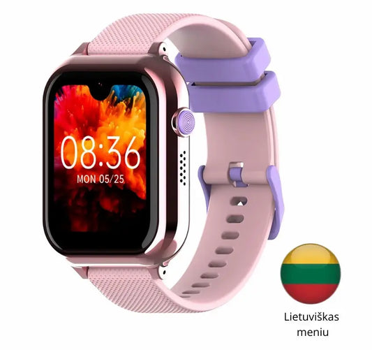 Išmanusis eSIM laikrodis vaikams KT38 (4G, GPS, AMOLED ekranas, kamera, 730 mAh)