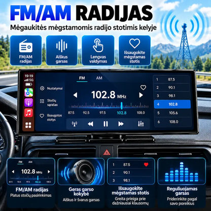 Automobilio multimedija su FM AM radiju Bluetooth ir muzikos grotuvu