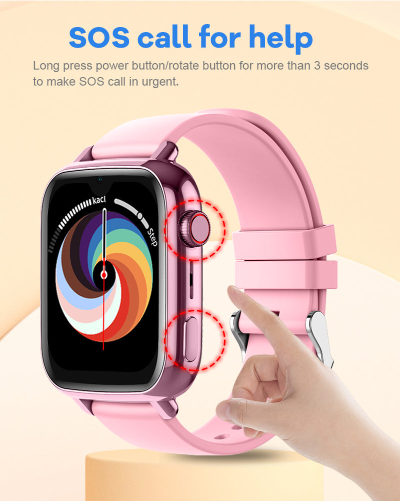 Išmanusis vaikiškas laikrodis-telefonas KT34 su LIETUVIŲ KALBA (4G SIM, Android 8.1, GPS)