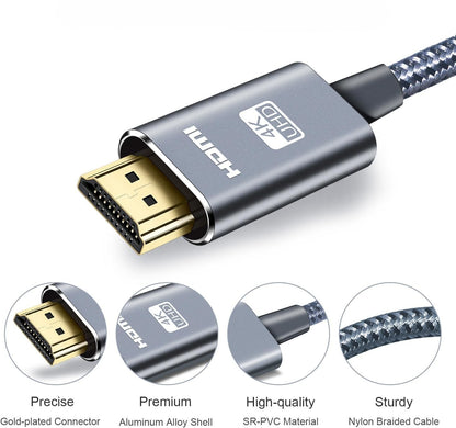 HDMI kabelis , lankstus, su nailonu , aukštos kokybės
