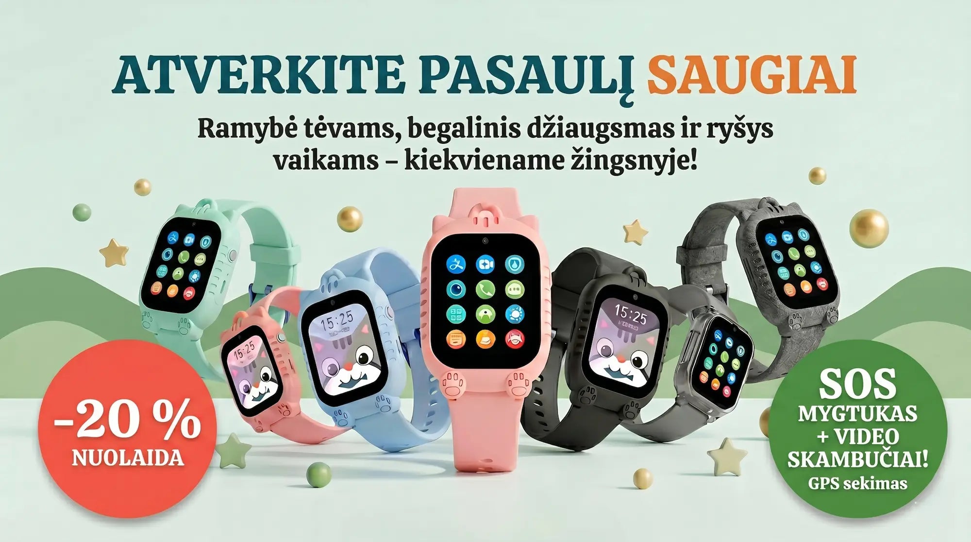 išmanieji laikrodžiai vaikams, su SIM gps ir sos funkcijomis , nuolaidos