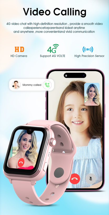 Išmanusis vaikiškas laikrodis-telefonas KT37 UltraSlim su LIETUVIŲ KALBA (4G SIM, AMOLED ekranas, AI palaikymas, GPS)