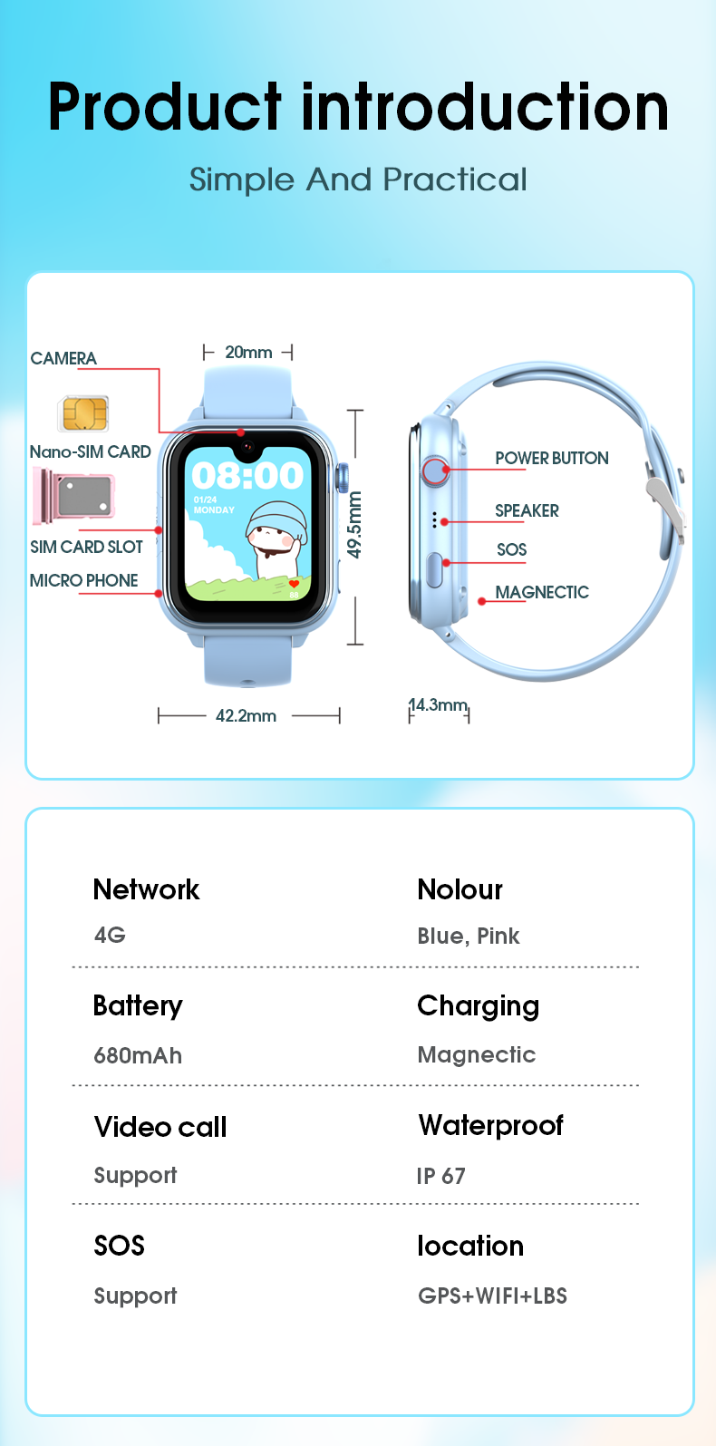 Išmanusis vaikiškas laikrodis-telefonas KT37 UltraSlim su LIETUVIŲ KALBA (4G SIM, AMOLED ekranas, AI palaikymas, GPS)