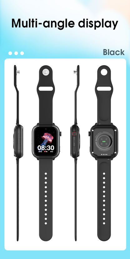 Išmanusis vaikiškas laikrodis-telefonas KT37 UltraSlim su LIETUVIŲ KALBA (4G SIM, AMOLED ekranas, AI palaikymas, GPS)