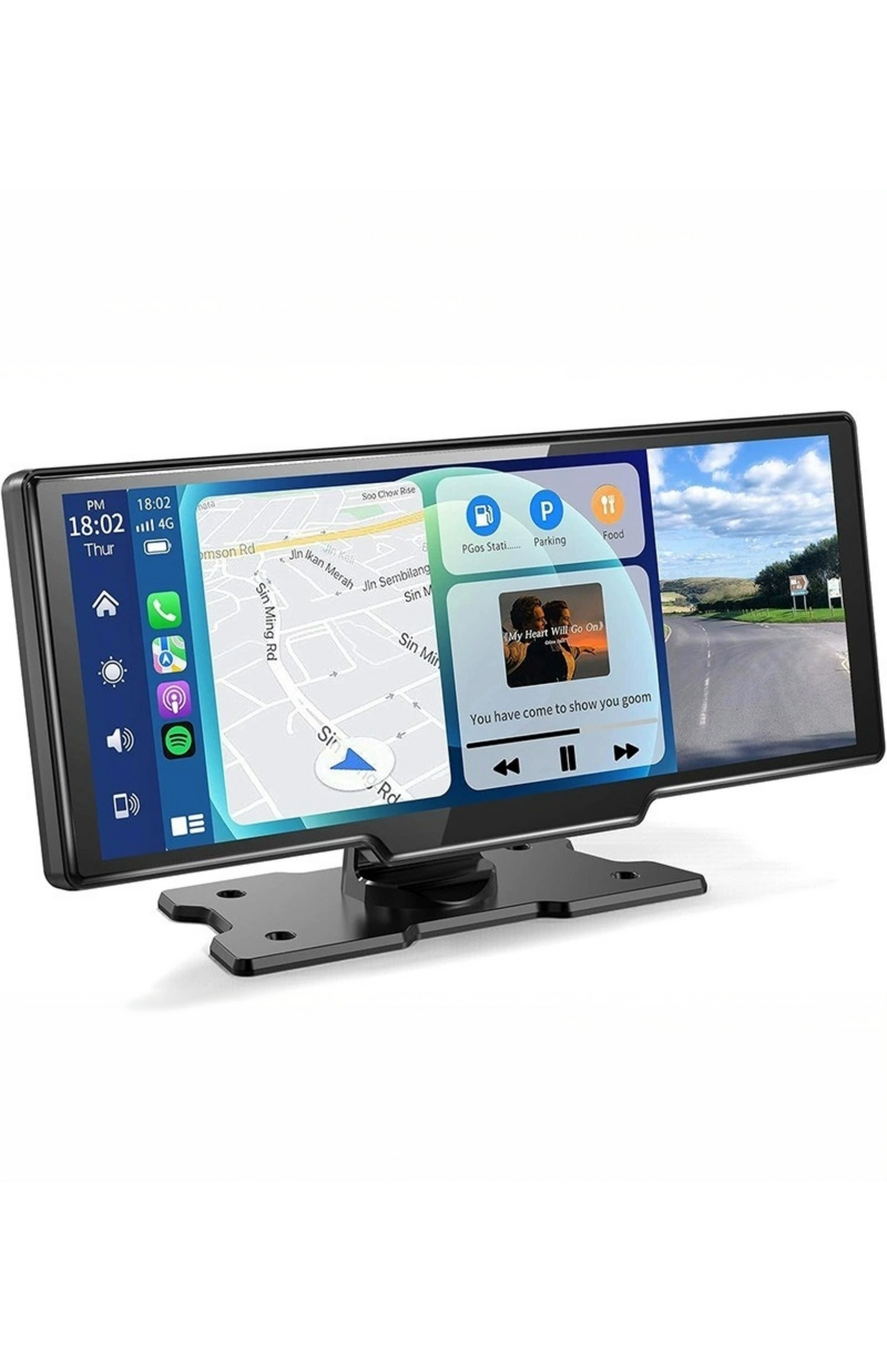 Automobilio multimedija, androids ir apple car play, su galine vaizdo kamera, muzika, google maps, GPS, filmams, bluetooth, juodos spalvos 