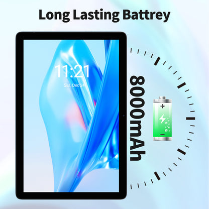 Planšetinis kompiuteris P30H su lietuvių kalba, Android 15.0, 10.1 colių ekranu, 128 GB atmintimi, komplektuojamas su priedais, ilgai veikianti baterija, 8000 mah