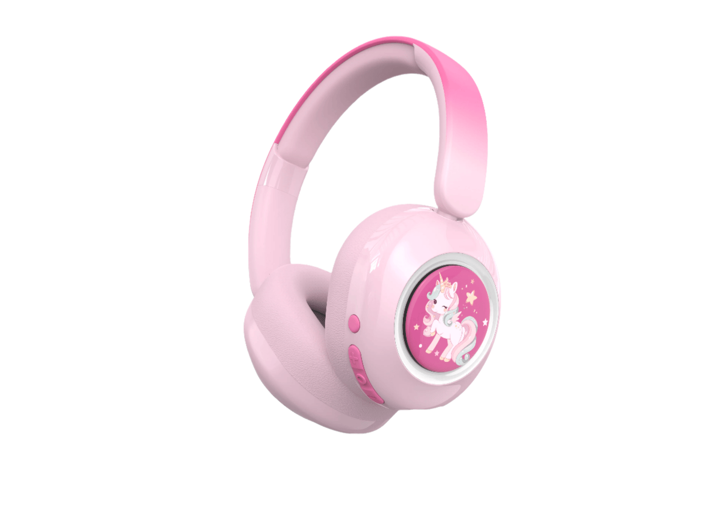 vaikiškos bluetooth ausinės vaikams rožinis vienaragis, su keičiamais magnetais, mergaitėms 
