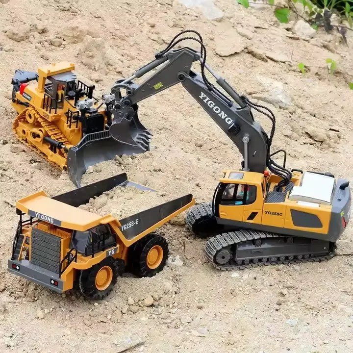 Elektrinis buldozeris berniukams , smėlio keltuvas, su nuotolinio valdymo pulteliu