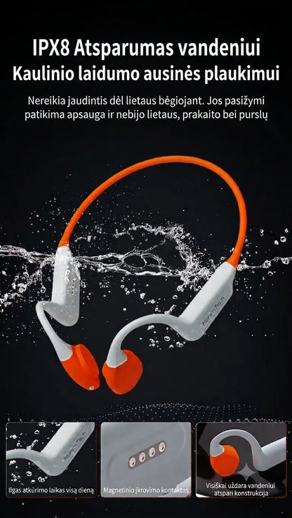 ES-998 Plus - ausinės plaukimui ir aktyviam sportui (8 GB atmintis, IPX8)