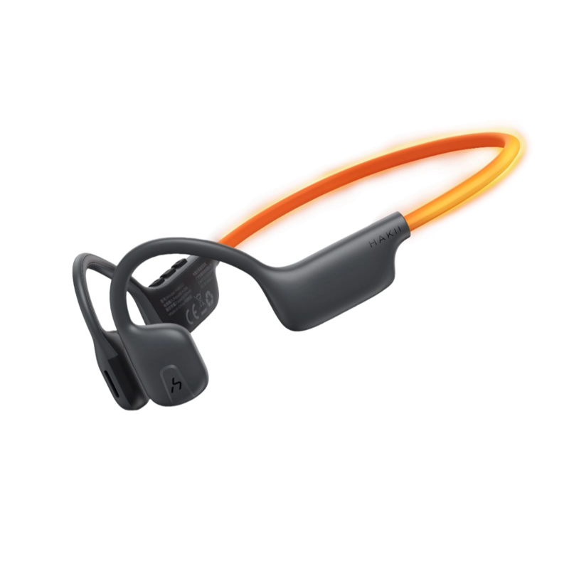 MP3 Belaidės ausinės sportui su LED apšvietimas, integruota 32 GB atmintimi muzikai,  IPX5 atsparumas vandeniui, garso kokybė, triukšmo slopinimas, ilgas grojimo laikas