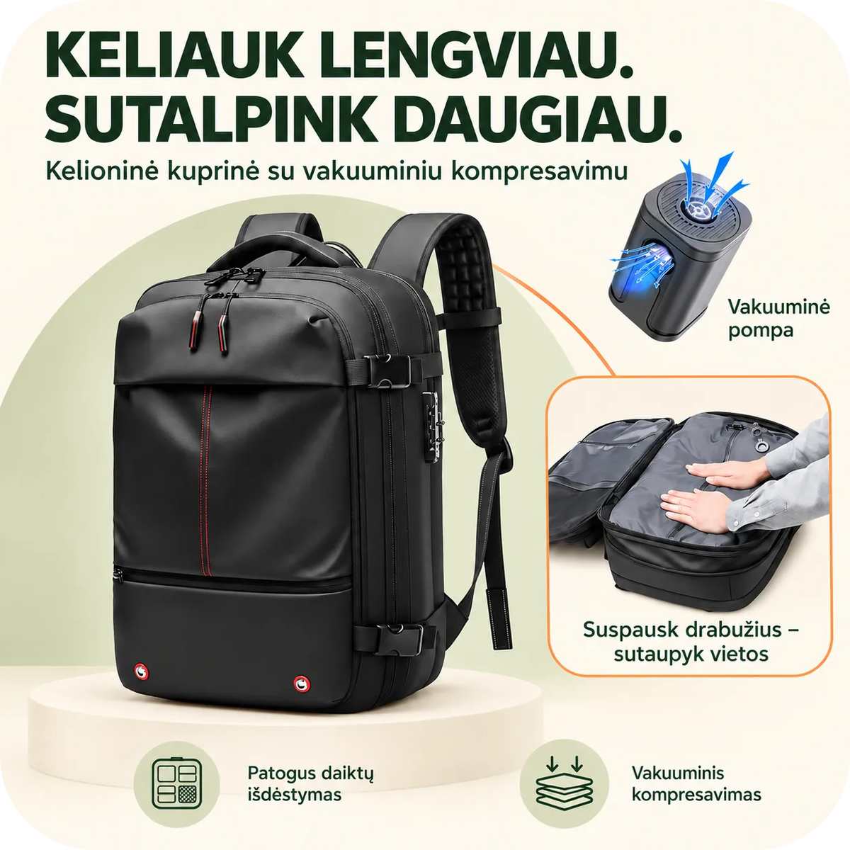 Kelioninės rankinio bagažo kuprinės