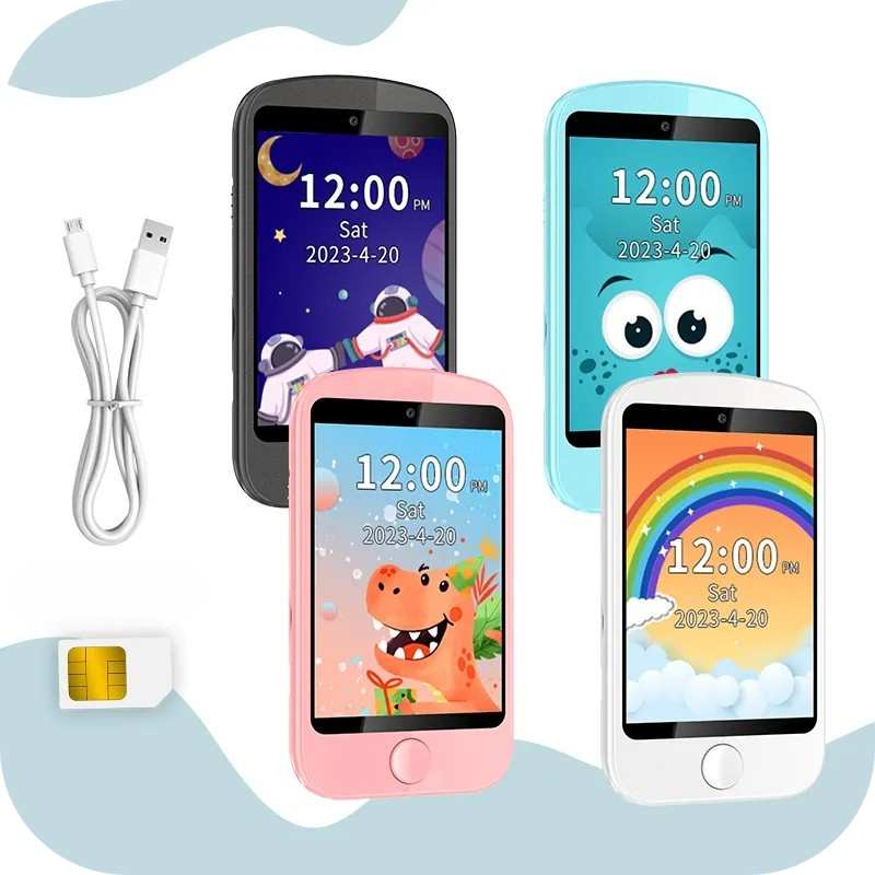 Vaikiškas išmanus telefonas su animaciniu dizainu, SIM kortele, GPS sekimas, žaidimai , skambučiai,  4G