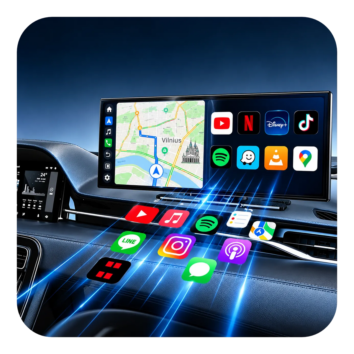 automobilio multimedija
