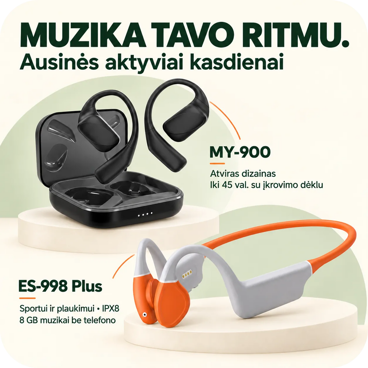 kaulinio laidumo ausinės sportui 