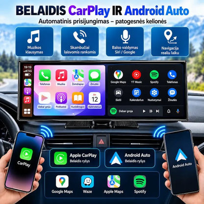 Belaidis Apple CarPlay ir Android Auto 11,5 colių automobilio multimedijoje