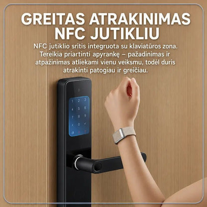 Išmanioji sveikatos apyrankė MF91 be ekrano (EKG, pulsas, SpO₂, IP68)