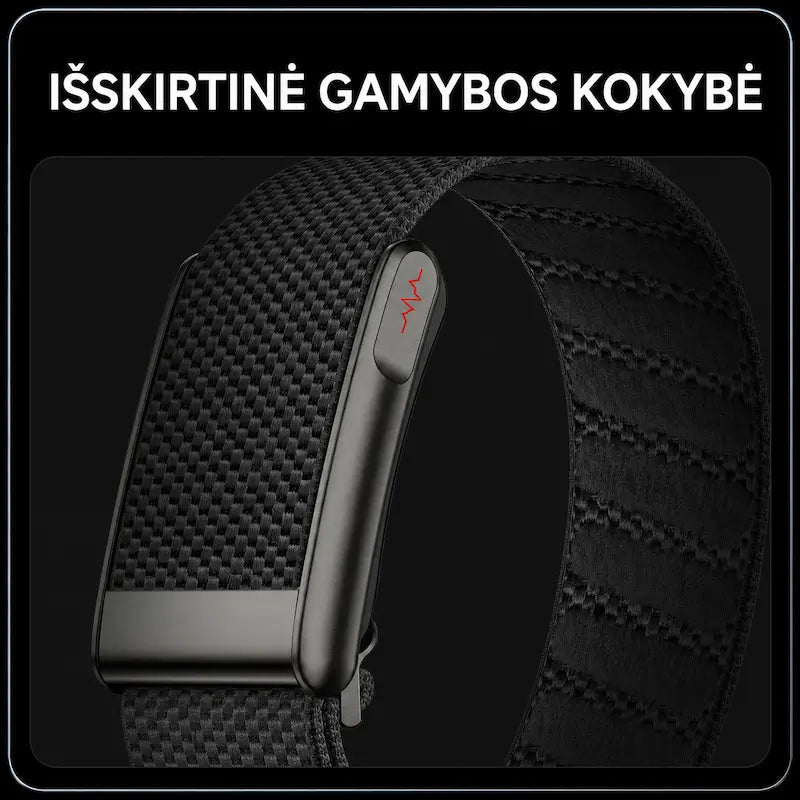 Išmanioji sveikatos apyrankė MF91 be ekrano (EKG, pulsas, SpO₂, IP68)
