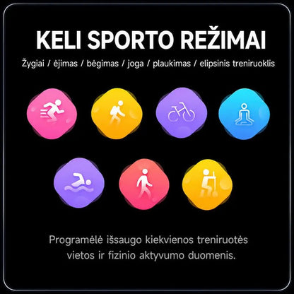 Išmanioji sveikatos apyrankė MF91 be ekrano (EKG, pulsas, SpO₂, IP68)