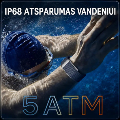 Išmanioji sveikatos apyrankė MF91 be ekrano (EKG, pulsas, SpO₂, IP68)