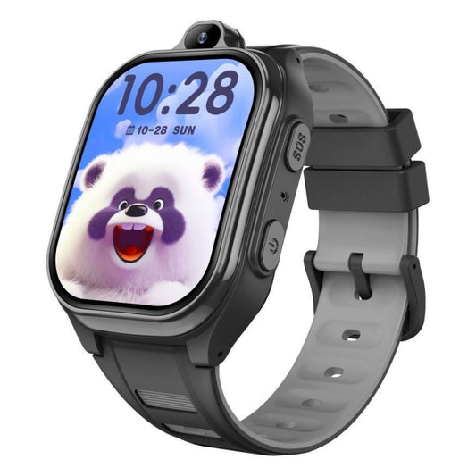 Išmanus vaikų laikrodis-telefonas AS10H su LIETUVIŲ KALBA (4G SIM, GPS, Bluetooth, AI, Vaizdo skambučiai, Veido atpažinimas) juodos spalvos, su kamera