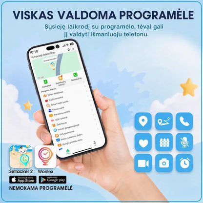 Išmanusis eSIM laikrodis vaikams KT38 (4G, GPS, AMOLED ekranas, kamera, 730 mAh)