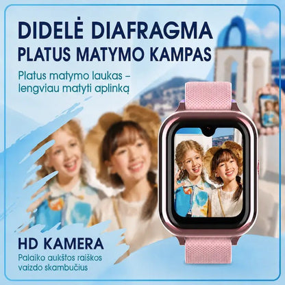 Išmanusis eSIM laikrodis vaikams KT38 (4G, GPS, AMOLED ekranas, kamera, 730 mAh)