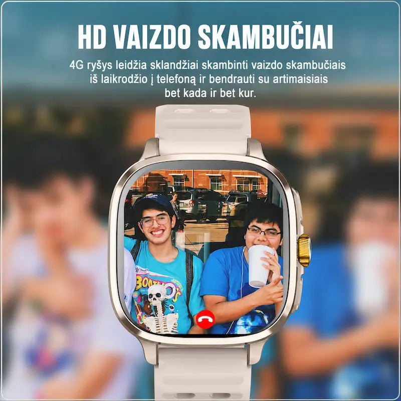 Išmanusis laikrodis suaugusiems MT110 (4G, GPS, AMOLED, kamera, 950 mAh)