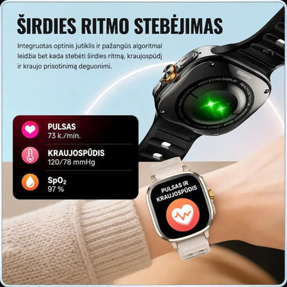 Išmanusis laikrodis suaugusiems MT110 (4G, GPS, AMOLED, kamera, 950 mAh)