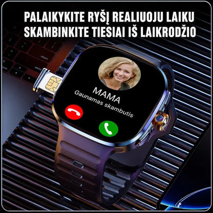 Išmanusis laikrodis suaugusiems MT110 (4G, GPS, AMOLED, kamera, 950 mAh)