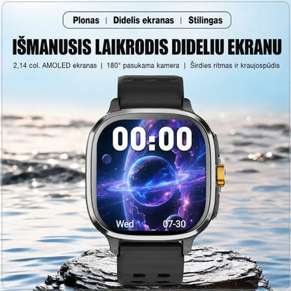 Išmanusis laikrodis suaugusiems MT110 (4G, GPS, AMOLED, kamera, 950 mAh)