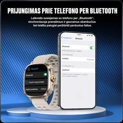 Išmanusis laikrodis suaugusiems MT110 (4G, GPS, AMOLED, kamera, 950 mAh)